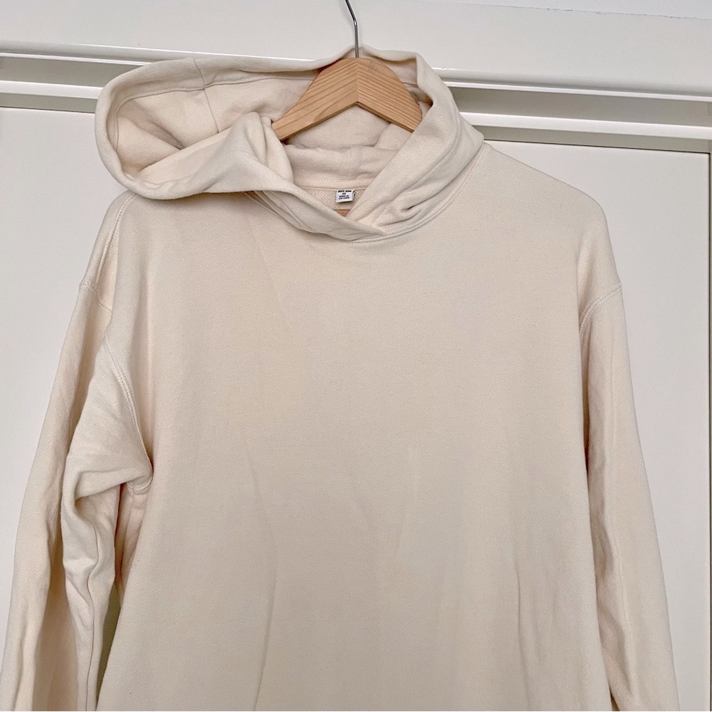 New as Sweat Hoodie Long Sleeve Dress with pockets 🤍 Uniqlo - Picture 4 of 11